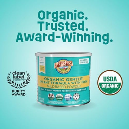 Organic gentle formula for birth to twelve months ingredients list