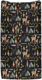 Biloban woodland animal print changing pad sheet folded layout