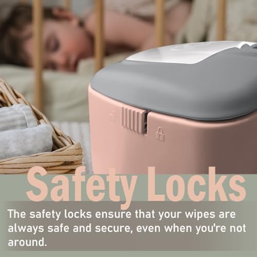 Gogo Pure nursery wipe warmer in pink and grey color scheme