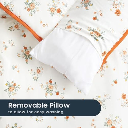 Wake In Cloud daycare preschool sleep gear showcasing the removable pillow insert feature