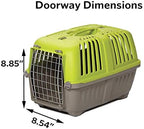 MidWest Spree plastic pet travel crate showing the built-in top carrying handle