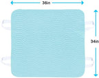 Close up of quilted top layer of waterproof positioning bed pad