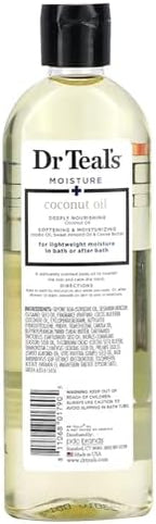 Dr Teal's Nourishing Coconut Oil Bath And Body Oil twin pack bottles