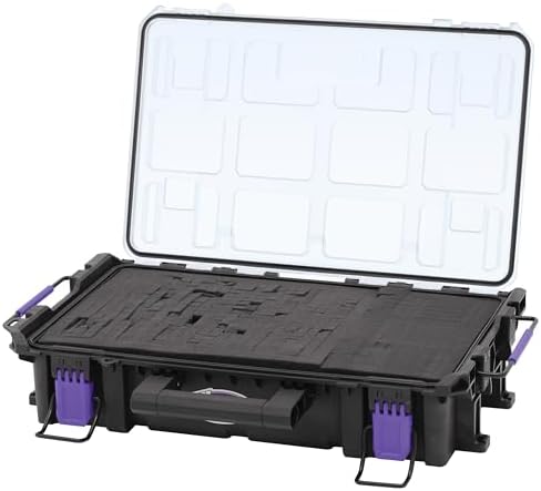 Weaver Livestock heavy duty grooming box top view highlighting the clear transparent tightly sealed lid