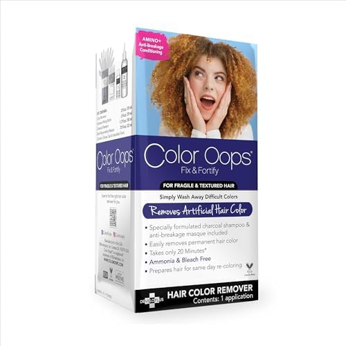 Color Oops hair dye remover bottles including part one color remover and part two activator mixing system for at home hair correction