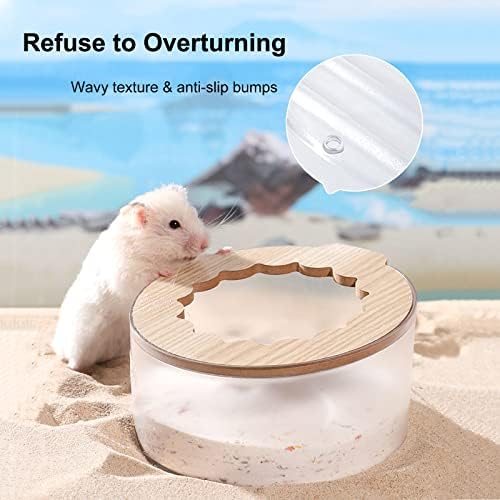 Wenriko hamster sand bath box placed inside a small animal cage setup