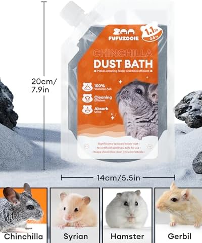 All natural pet bath sand container for healthy gerbil and hamster fur