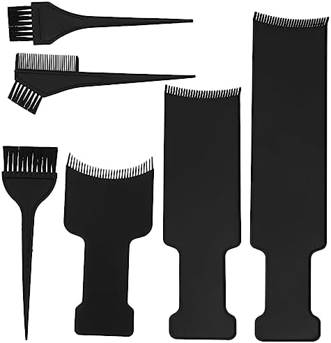 Professional black hair highlighting paddle with integrated teeth