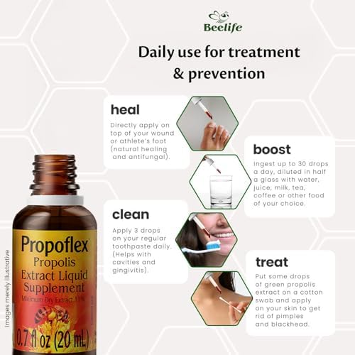 Beelife propolis extract box showing high artepillin c details