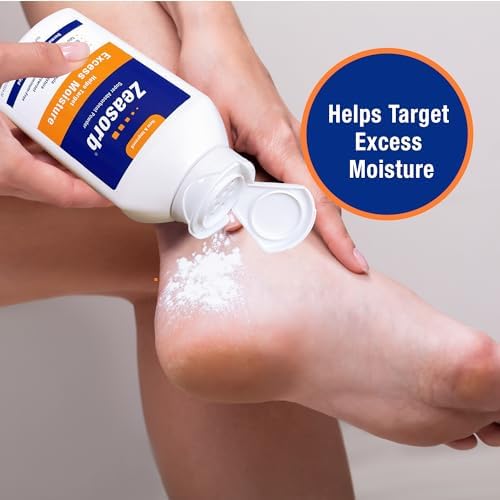 Zeasorb 2.5 Ounce imported sweat absorbing foot care powder ingredients label.