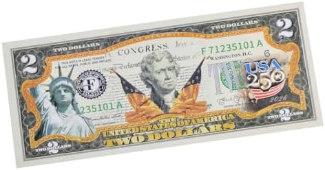 LEKA NEIL US semiquincentennial anniversary collectible currency note in protective sleeve
