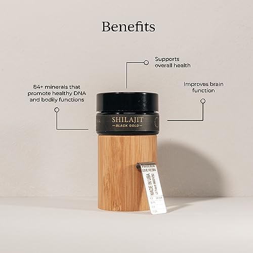 Cymbiotika live shilajit resin jar with included silver measuring spoon