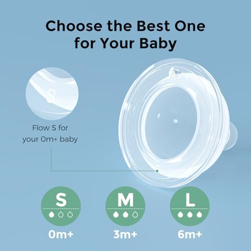Momcozy soft baby nipple small pack of 2 showcasing safe food grade material construction.