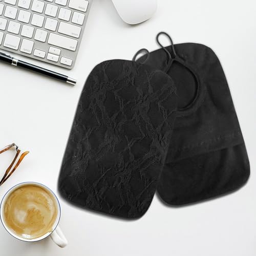 Packaging view of the 2 pack set of elegant black stoma bag protectors.