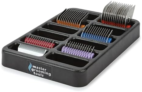 Master Grooming Tools professional grooming tray protecting wide blades and comb attachments