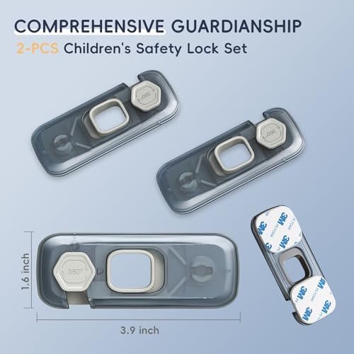 Blissleaf refrigerator door safety lock adhesive pads