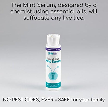 Step by step lice elimination kit packaging for kids and families