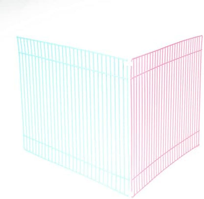 Emours Portable Small Animal Play Pen Rabbit Cages for Outdoor Indoor DIY Pet Fence for Bunny, Hamster, Guinea Pig,Puppy, Kitties, Corner Enclosed Play Cage, Multi-Color - Image 4