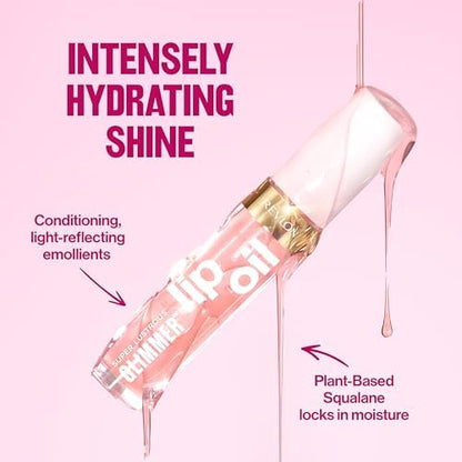 REVLON Super Lustrous Glimmer Lip Oil, Moisturizing & Tinted, Shiny Finish, Made with Plant-Based Squalane, 007 Posh Peach, 0.13 fl oz - Image 6