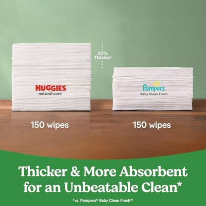 Huggies Natural Care Sensitive Baby Wipes, Hypoallergenic, 99% Purified Water, 3 Refill Packs (624 Wipes Total) - Image 4