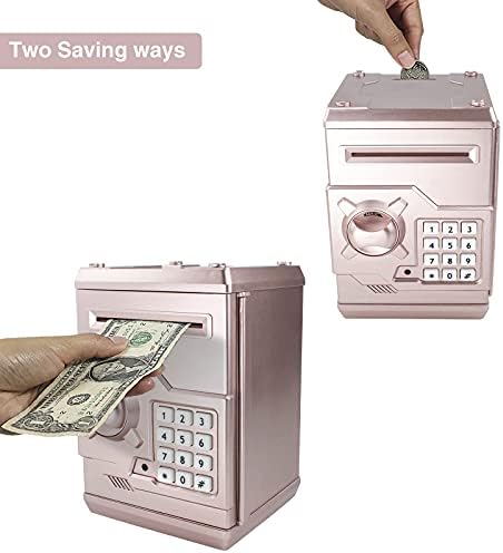 HUSAN children safe bank showing automatic paper money feeder slot