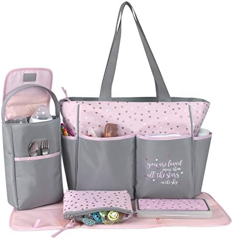 Baby Essentials Diaper Bag Tote interior pockets