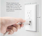 Safety Innovations 12-pack white outlet covers for child proofing.