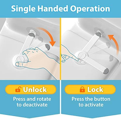 Two pack toilet locks for child and pet safety