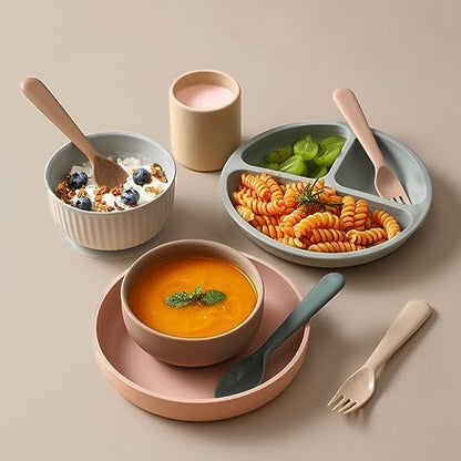 Poikshark toddler dining set with rounded edges for safety