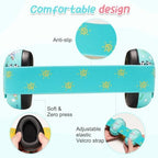 Side profile of sensory friendly baby ear defenders with soft pressure free padding