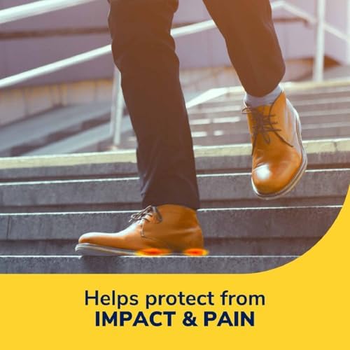 Side profile of Dr. Scholl's orthotics highlighting the Shock Guard technology for heel impact.