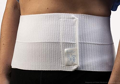 Dale multi panel post surgery binder illustrating the integrated EasyGrip Strip for drainage bulbs