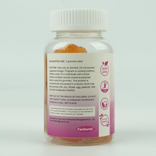Vegan ovarian support chewable vitamins ingredient label close up