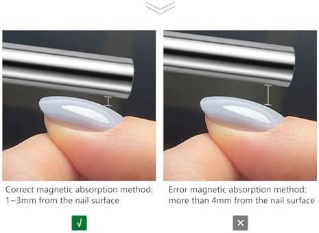 Using Bozlin magnetic rod on gel polish for nail art