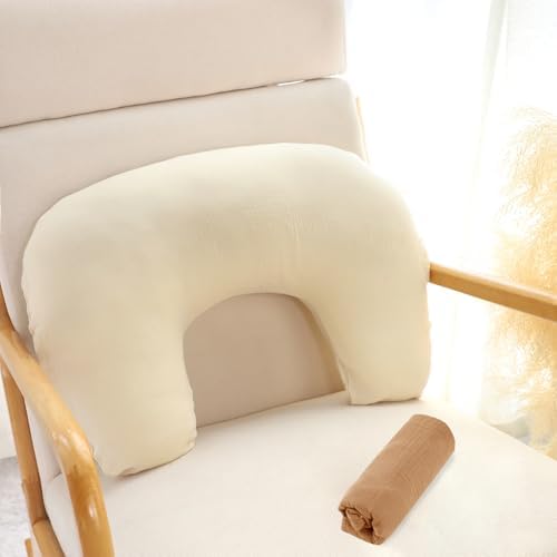 Breathable muslin material nursing pillow cover lifestyle shot