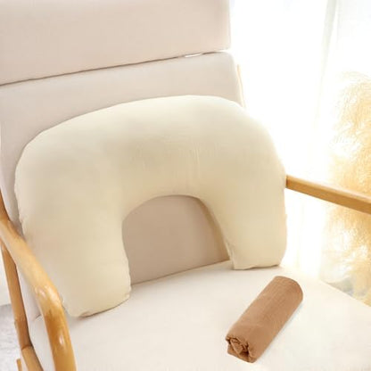Breathable muslin material nursing pillow cover lifestyle shot