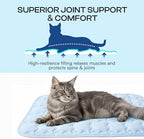 Luciphia premium pet cooling bed folded neatly for portable travel use.