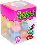 Assorted colorful Crayola fidget balls stacked together highlighting their residue-free sticky texture.