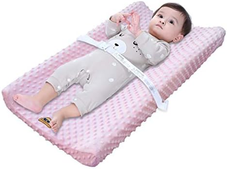 BlueSnail machine washable polyester plush changing pad sheets pink color option