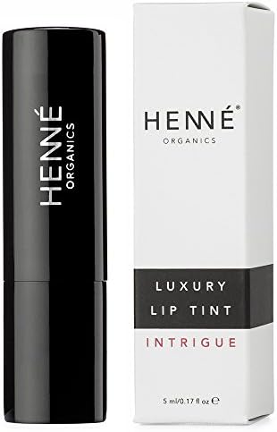 HennÃ© Organics Luxury Lip Tint - Moisturizing, Sheer Natural Color - Intrigue (Brick Red) - Image 3