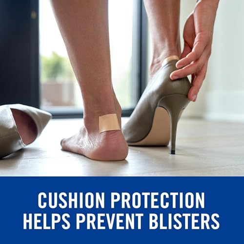 Nexcare Absolute Waterproof Tape close up view of the cushioned foam texture for blister prevention.