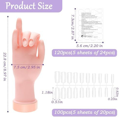 Minkissy bendable mannequin hand for nail art practice