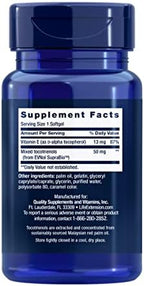 Life Extension Super Absorbable Tocotrienols supplement facts nutritional label