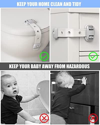Adjustable multi purpose baby proofing strap extended to eight inches on an oven