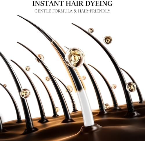 Instant hair color stick black shade swatch