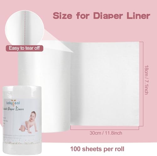 Babygoal diaper liners rolls packaging details