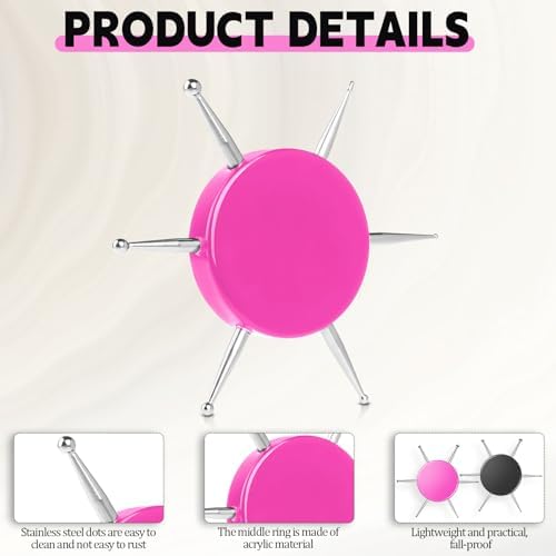 Two circular nail dotting tools with ergonomic handles