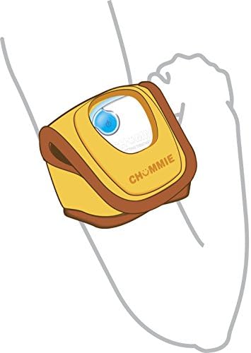 Close up of adjustable Velcro strap on Chummie bedwetting alarm armband for children