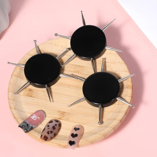 Stainless steel nail art dotting disc tools for salon use