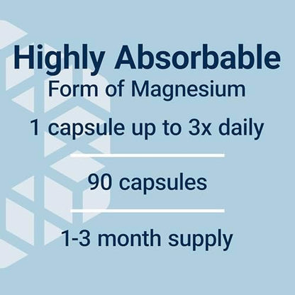 Life Extension Magnesium Glycinate non GMO and gluten free certification seals on side packaging
